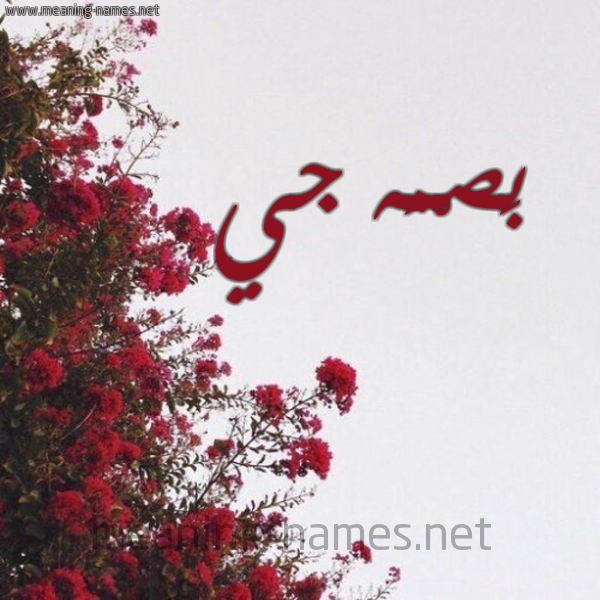 شكل 18 صوره الورد الأحمر للإسم بخط رقعة صورة اسم بَصْمَه جي BASMAH-GI